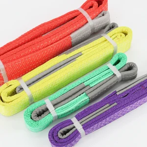 Polyester Webbing Lifting Slings Twisted Eye Heavy Duty Cargo Purple Made China