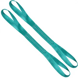 Lift 2″ X 2′ 2-Ply Heavy Duty Flat Eye Polyester Web Sling Rigging Straps 6400lb/5100lb/12800lb Capacity 2 Pack