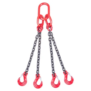 High-Strength Polypropylene Chain Sling with Combined Chain Structure Black Finish Heavy-Duty G80 Hook and Ring Low Price