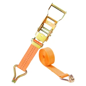 Free Shipping 2″(5cm) Ultra HD Retractable Ratchet Strap, Double J Hook, Farm/Crop Transport, Lifting, Lifetime Warranty