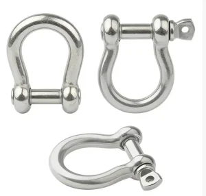 Stainless Steel M6 Screw Shackle Bow Shape Screw Pin Lifting Anchor Towing Off-Road Recovery